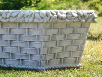 Jardinière en pierre – 90 cm – design classique – avec relief