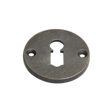 Runde Schlossrosette für Zimmertüren – BB – verzinktes Gusseisen – grau