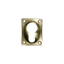 Rechthoekige cilinderrozet – messing – 47 x 37 mm – klassiek