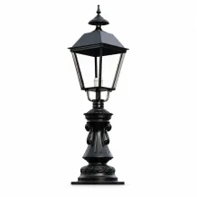Buitenlamp op sokkel - 103 cm - zwart - klassieke tuinlamp