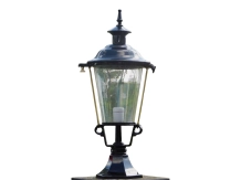 Klassieke sokkellamp - 70 cm - zwart - aluminium lage buitenlamp
