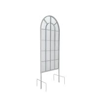 Miroir avec arc rond - piquet de jardin en métal - 180 cm