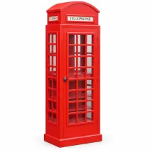 XXL rode telefooncelkast – 200 cm – Londense stijl