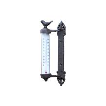 Kozijnthermometer met vogel - gietijzer - weerbestendig