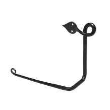 Toiletrolhouder met pijl – zwart smeedijzer – 21 cm