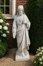 Groot tuinbeeld van Jezus - Heilig Hart - 120 cm hoog