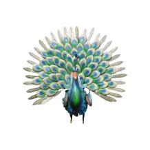 Tuinbeeld pauw - metalen dierenbeeld - tuindecoratie