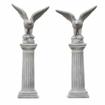 Set van 2 adelaars - op sokkel - steen - 130 cm - klassiek