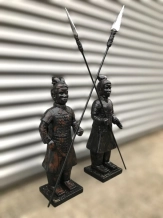 Satz Krieger – Gartenfiguren – Stein – Terrakotta-Armee