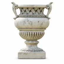 Tuinvaas met oren – 53 cm – klassiek ornament – steen