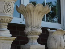 Vase de jardin – 70 cm – design élégant – pierre – gris classique