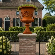 Vase de jardin – 75 cm – fonte oxyde foncé – classique français