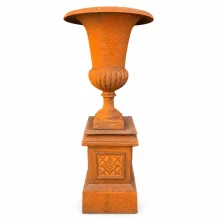 Tuinvaas op zuil – 110 cm – gietijzer – Frans ontwerp