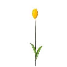Tuinsteker gele tulp - metaal - tuinprikker bloem - decoratie