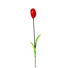Tuinsteker tulp - metaal - rood - tuinkunst