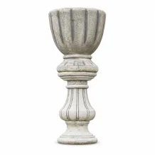 Ronde vaas op sokkel – 110 cm – steen – klassieke set