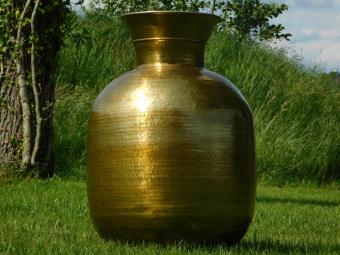Une seule fois : vase doré - décoration métal - 80 cm