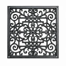 Vierkant ventilatierooster – gietijzer zwart – 28 × 27 cm