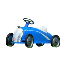 Vintage auto 'Legend Classic' – blauw – metaal – 85 cm