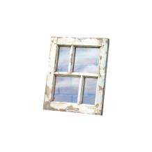 Houten raamkozijn - met glas - rustiek wit - vintage