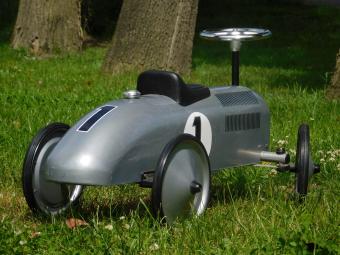 Voiture grise vintage – métal – Vilac – 76 cm – voiture pour enfants