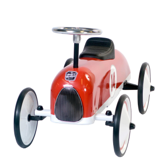 Oldtimer-Rennwagen Nummer 14 – rot – Metall – klassisch