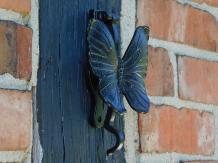 Heurtoir de porte en fer - papillon noir - décoration élégante
