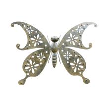 Metalen wandornament - vlinder - rustiek - zwart/bruin