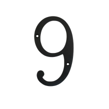 QUARKZMAN Hausnummer Metall Buchstaben - 14cm Gusseisen Schriftzeichen Schwarz & Silber