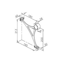 Fußstütze – Messingbeschichtung – Rohrhalterung – 3,8 cm