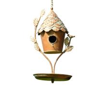 Hangend vogelhuisje - 60 cm - incl. haak - koperlook