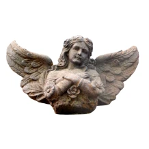 Engel sculptuur – gietijzer met roestafwerking – massief