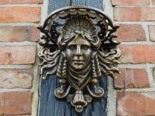  Console murale couleur bronze - tête de femme - fonte