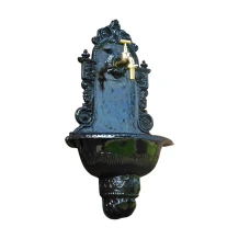 Wasbak voor buiten - klassiek model - zwart aluminium