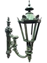 Wand buitenlamp Madrid-85 , Alu gegoten met Lampenfitting en Glas