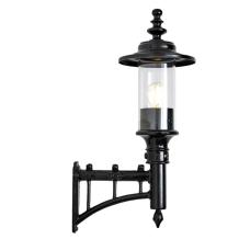 Wandlamp gietijzer - smal - zwart - 'Georgian style' - tuinlamp