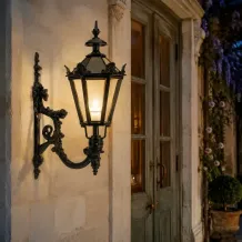 Wandlamp buiten in klassieke stijl - 75 cm - aluminium zwart