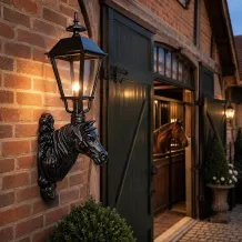 Wandlamp met paardenhoofd - aluminium - voor buiten