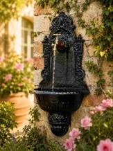 Wasbak voor buiten - klassiek model - zwart aluminium