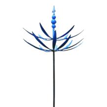 Tuinsteker windspinner - blauw - metaal