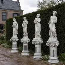 Grote Stenen Sokkel - Zuil 72 cm hoog - klassiek ontwerp
