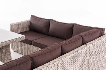 Loungeset / Gartenset weiß, Polyrattan, Top-Qualität, großes Set