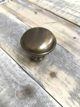 Deur knop met voetrozet, messing, is draaibaar