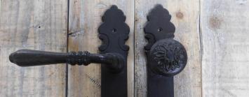 Kamer deurbeslag set BB 72 - deurknop + klink retro antieke ijzeren voor binnendeuren
