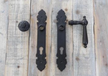Quincaillerie de porte en fer, antique, set, PZ92, porte de maison