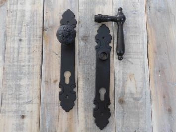 Quincaillerie de porte en fer, antique, set, PZ92, porte de maison