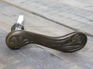 Ensemble de meubles de porte Art-Nouveau + rosaces pour portes intérieures, laiton