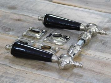 Ensemble de porte pour portes antiques, boutons de porte en céramique polie au nickel, design rétro, antique
