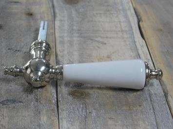 Ensemble de quincaillerie de porte Retro Style nickel - boutons de porte avec poignées en porcelaine blanche.