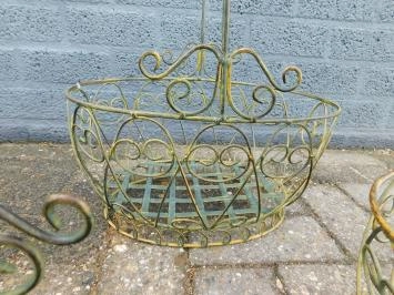 Set van 3 sierlijke vintage bloemenmanden - metaal